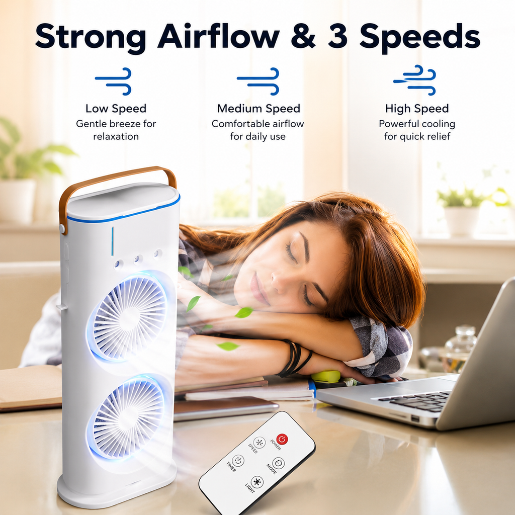 Portable water sprey Fan