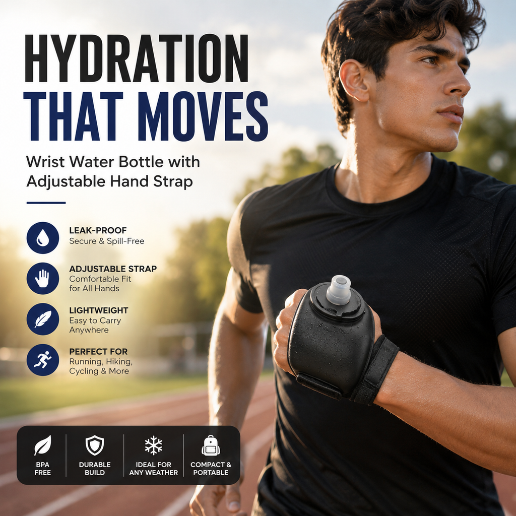 HydraBand Pro™ – Premium Wearable Wrist Water Bottle (200ml)