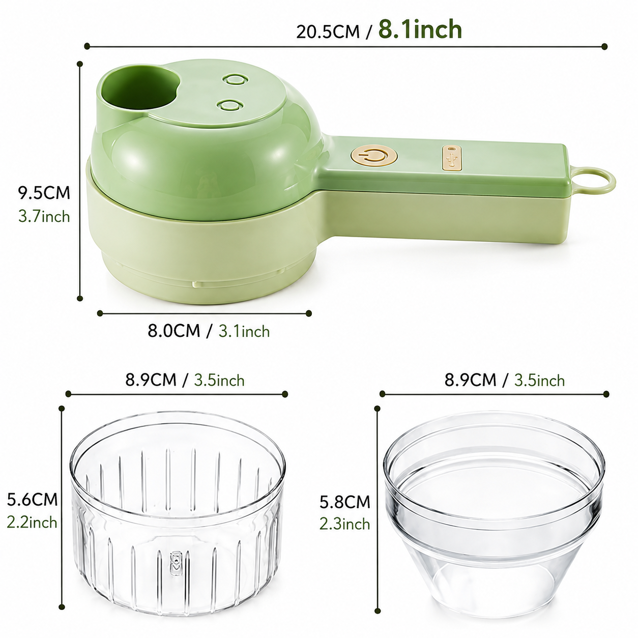 ChefPulse™ 5-in-1 Smart Prep Pro | Rechargeable Electric Vegetable Chopper, Slicer & Peeler (USB Type-C)