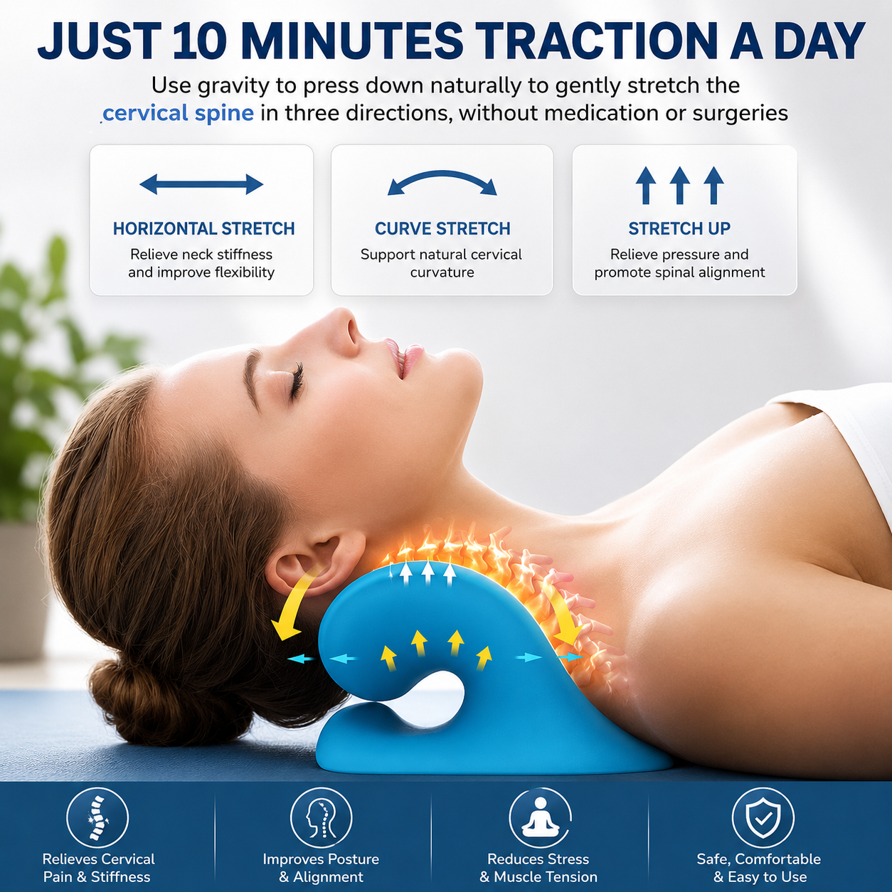 SpineZen™ Premium Neck & Shoulder Relaxer – Natural Cervical Pain Relief