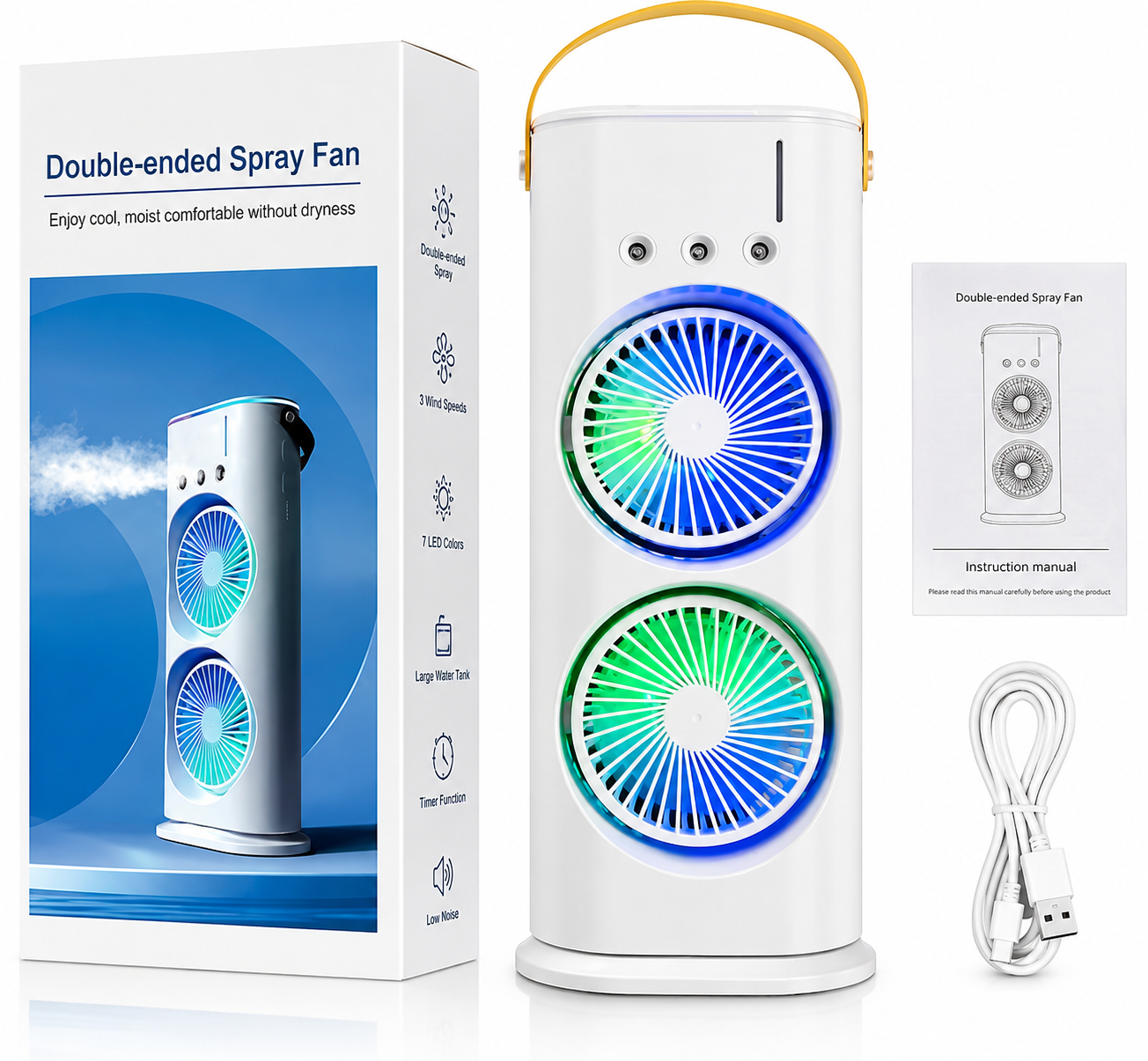 Portable water sprey Fan