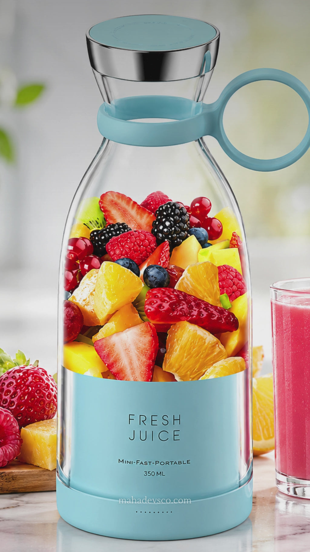 BlendGo Portable Fresh Juice Blender – USB Rechargeable (350ML)